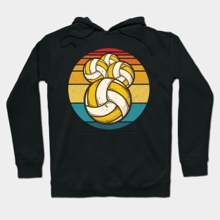 Retro Volleyball Sunset For Volleyball Players Hoodie